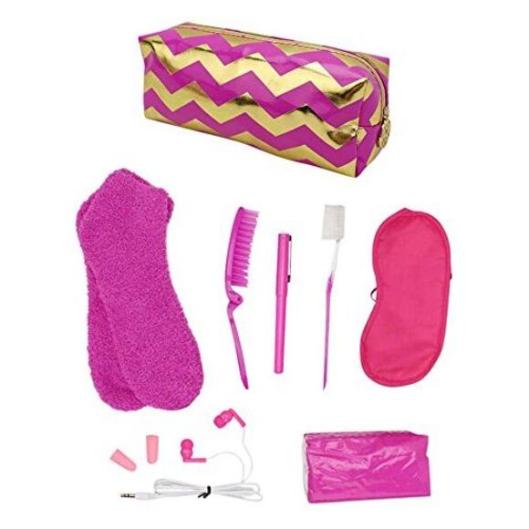 Pink & Gold Jet Set Travel Kit With Case - Picture 4 of 6